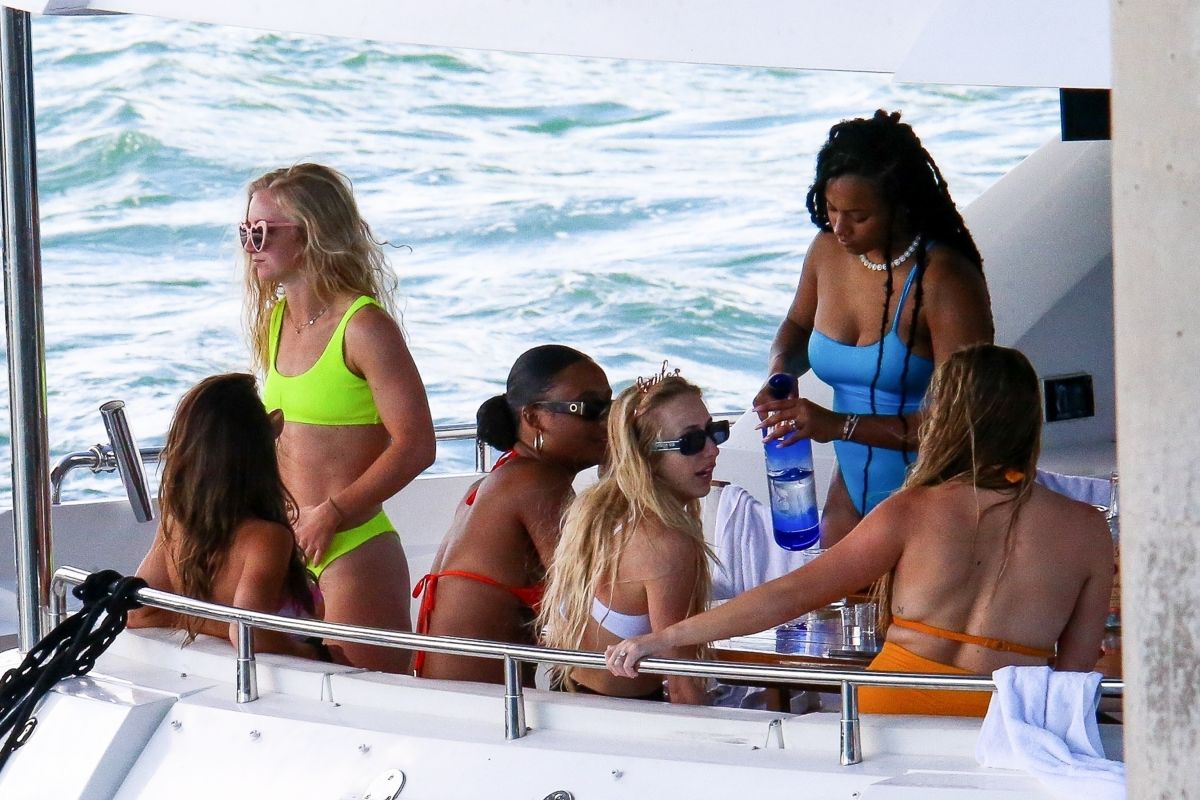 Brittany Mathews Bachelorette Party On Boat Miami