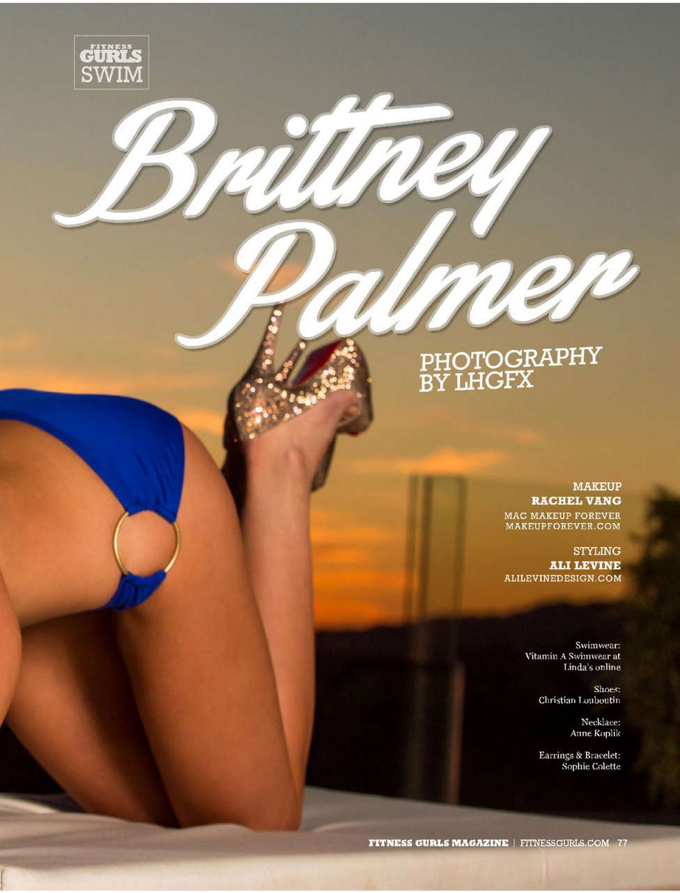Brittney Palmer Ftness Gurls Magazine July 2014 Issue