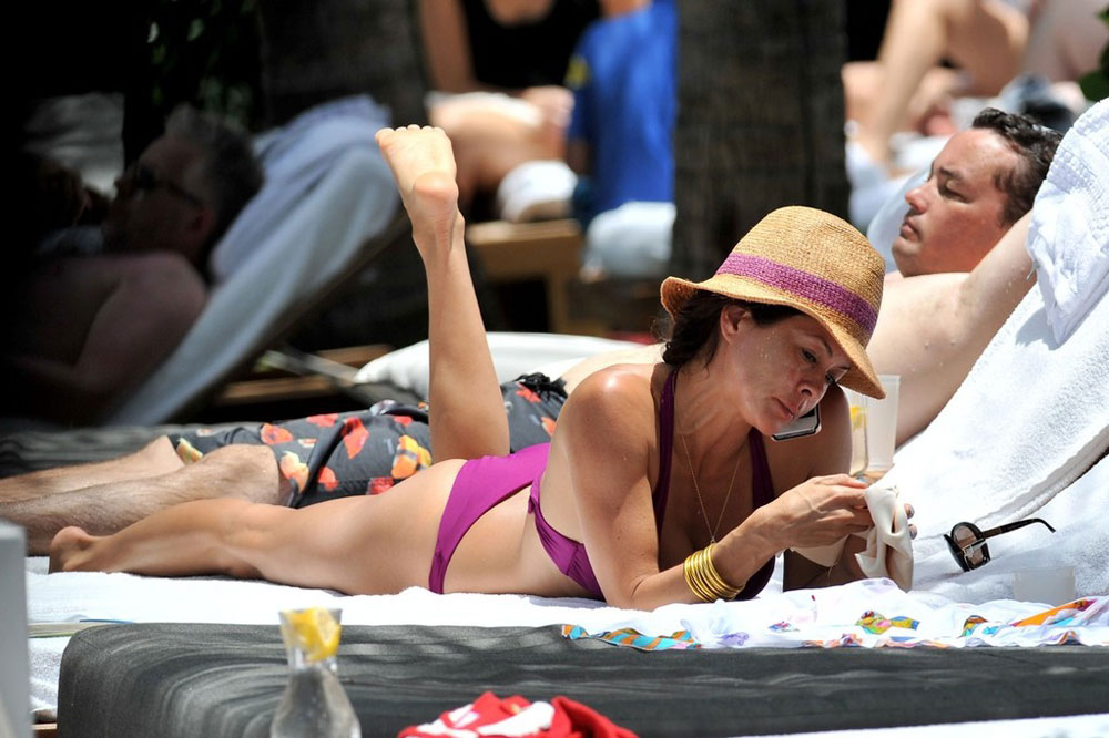 Brooke Burke Bikini Pool Miami