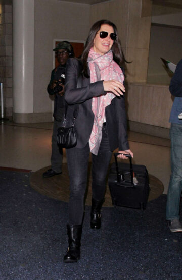 Brooke Shields Arrives Lax Airport Los Angeles