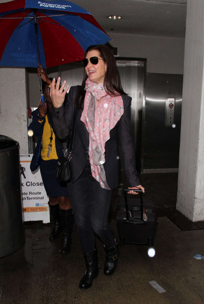 Brooke Shields Arrives Lax Airport Los Angeles