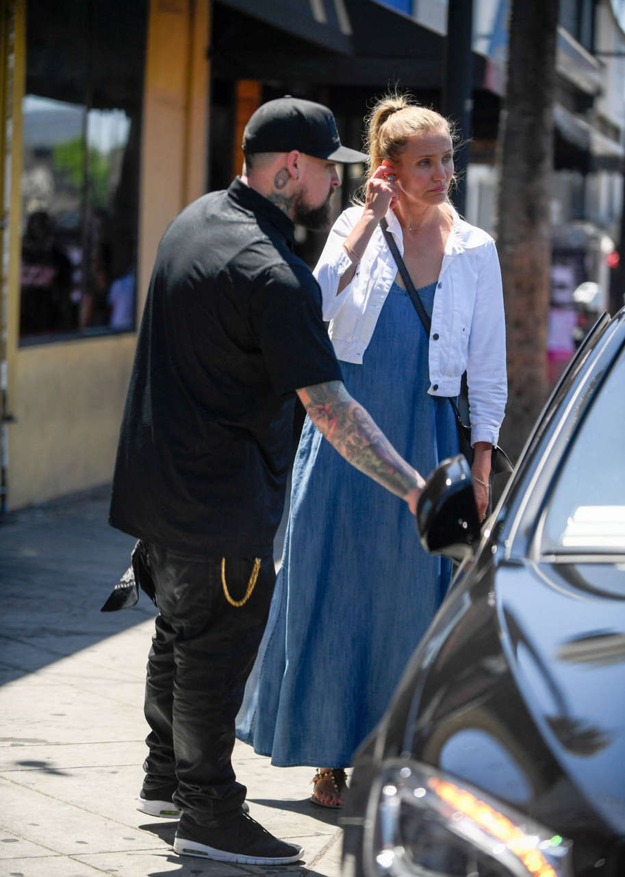 Cameron Diaz Benji Madden Out For Lunch Beverly Hills