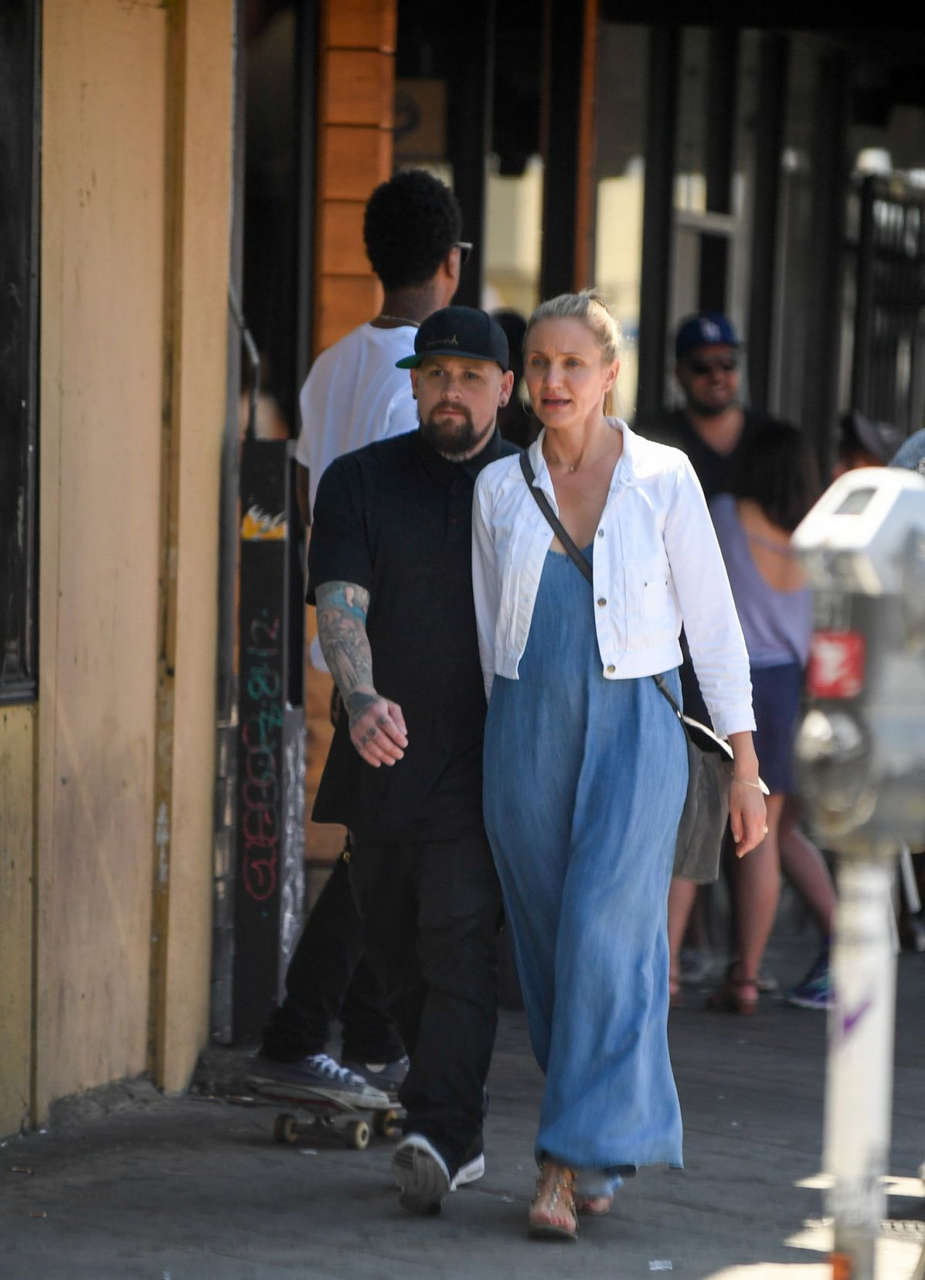 Cameron Diaz Benji Madden Out For Lunch Beverly Hills