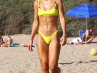 Camila Coelho Yellow Bikini Beach Santa Monica