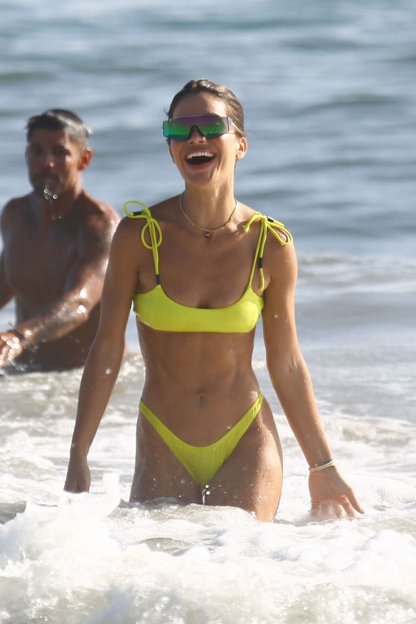 Camila Coelho Yellow Bikini Beach Santa Monica