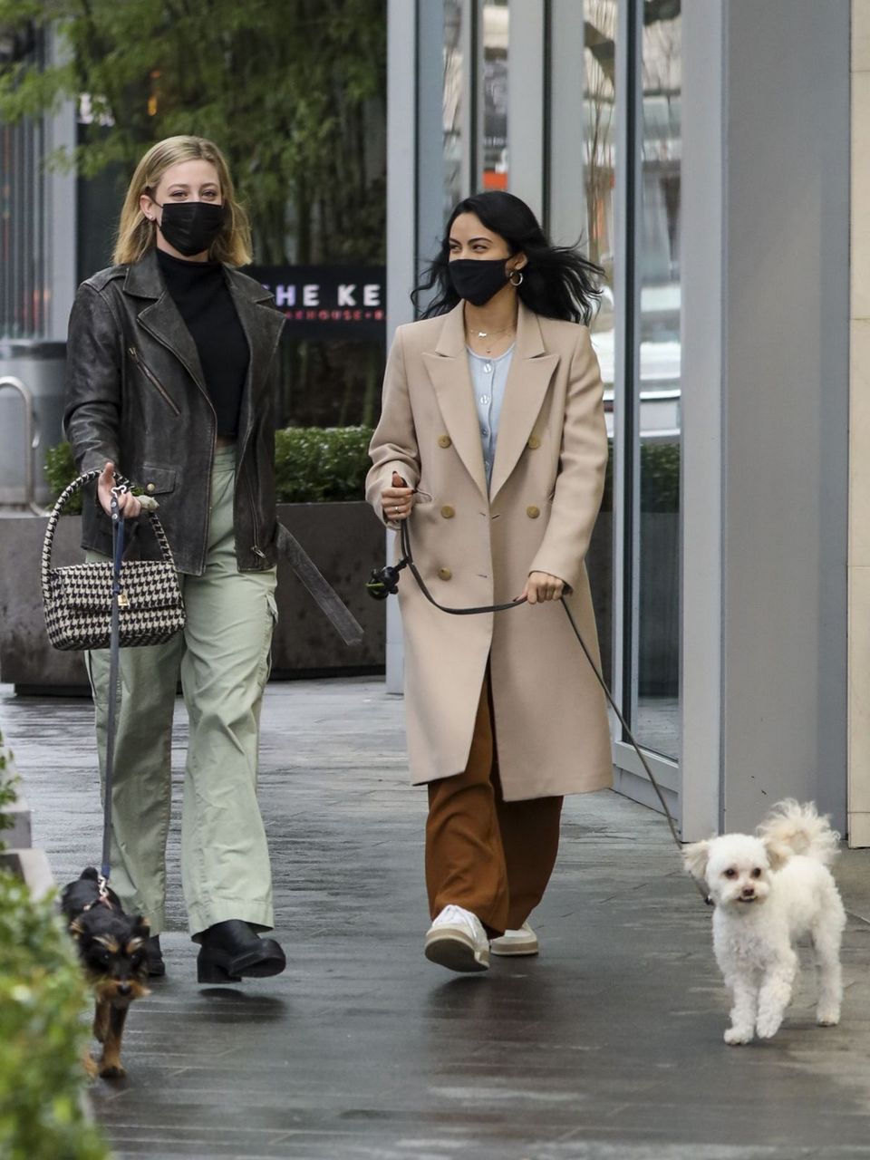 Camila Mendes And Lili Reinhart Out With Their Dogs Vancouver