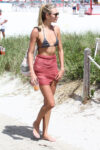 Candice Swanepoel Bikini Candids Beach Miami