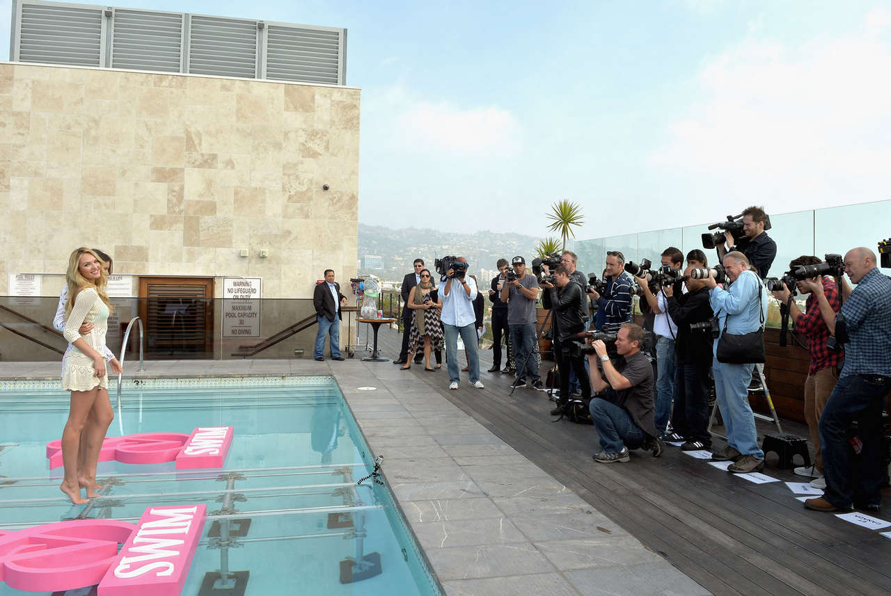 Candice Swanepoel Miranda Kerr 2012 Victorias Secret Swim Collection Launch Beverly Hills