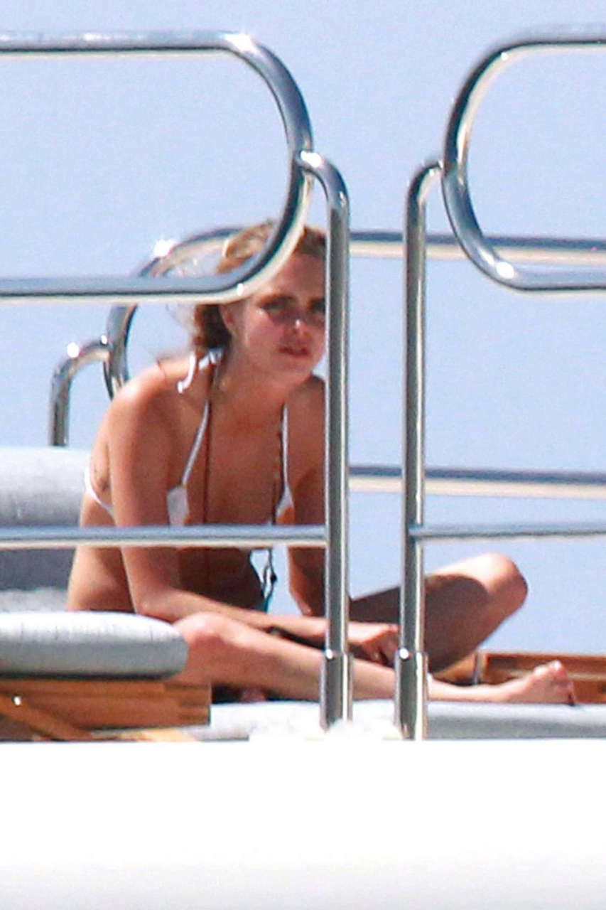 Cara Delevingne Bikini Boat Ibiza
