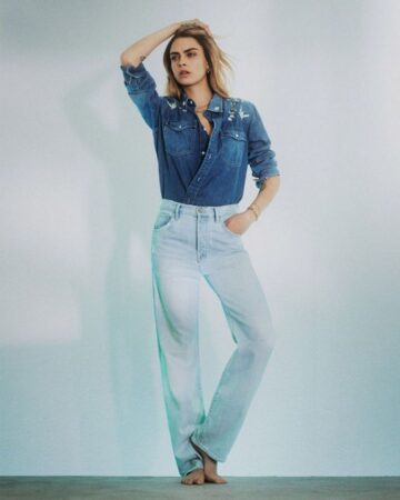 Cara Delevingne For 7 For All Mankind 2022 Campaign
