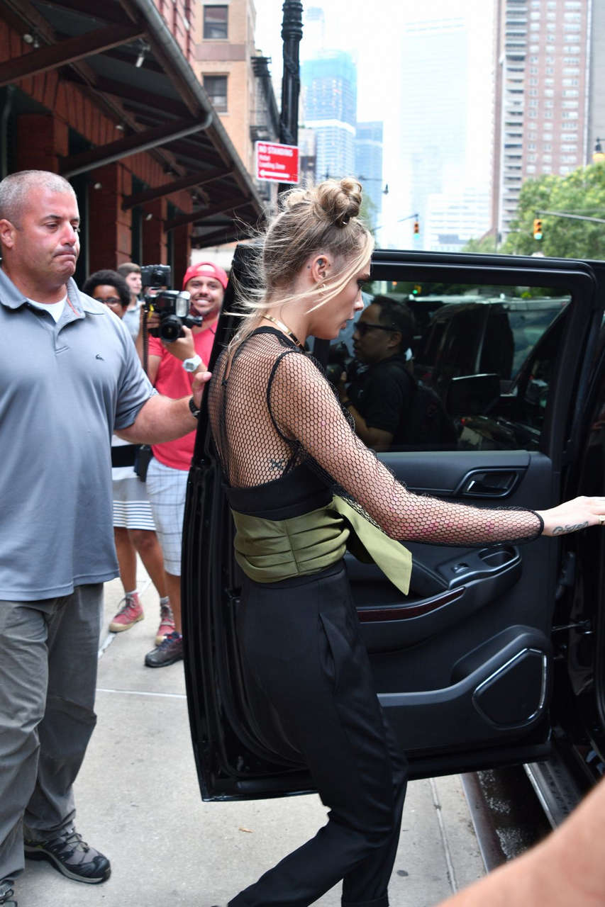 Cara Delevingne Leaves Her Hotel New York