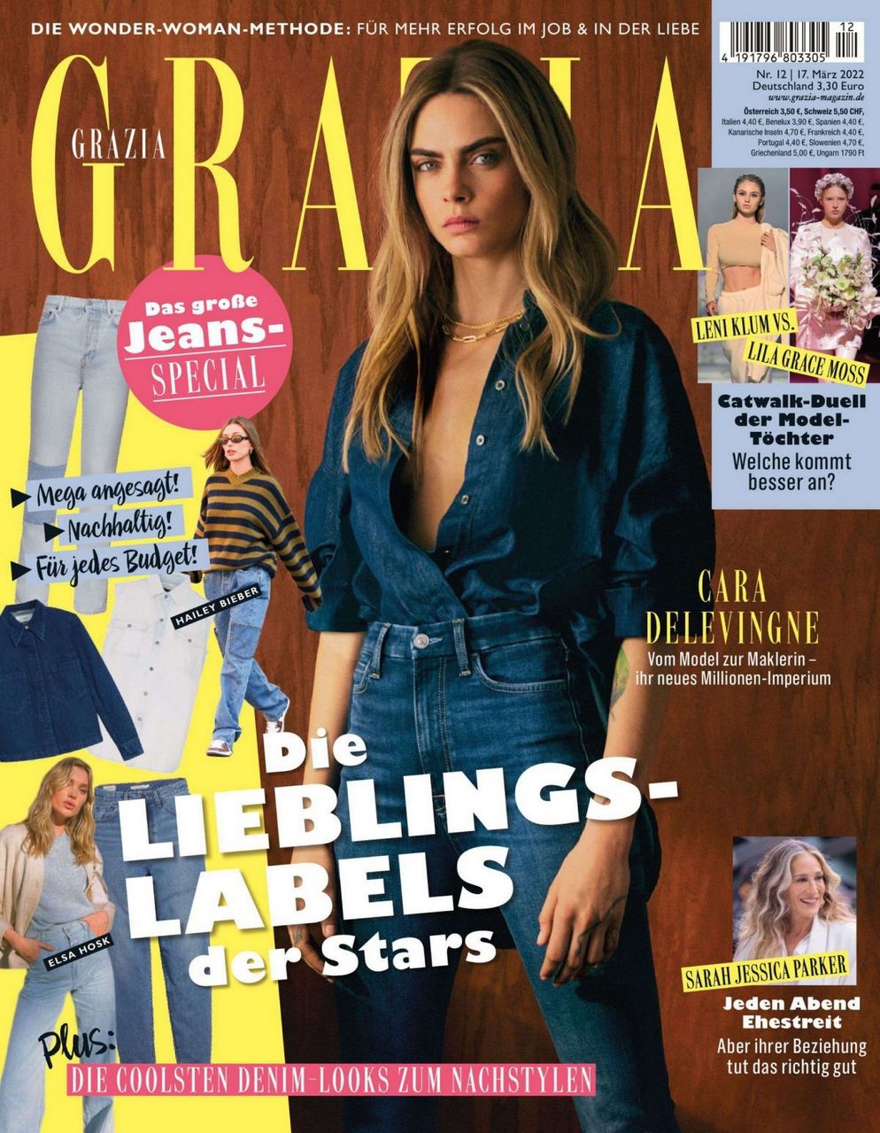 Cara Delevingne On Grazia Magazine March