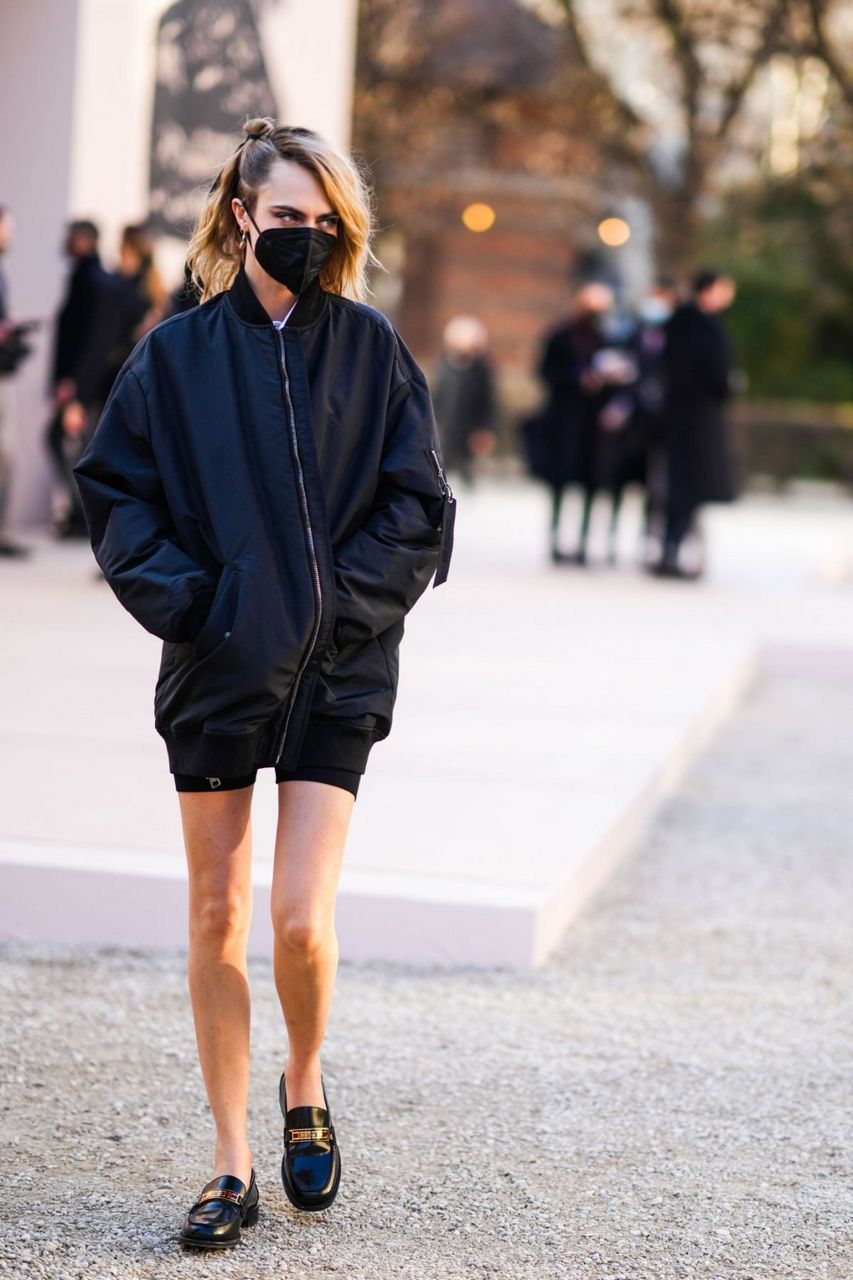 Cara Delvingne Arrivves Dior Show Paris Fashion Week