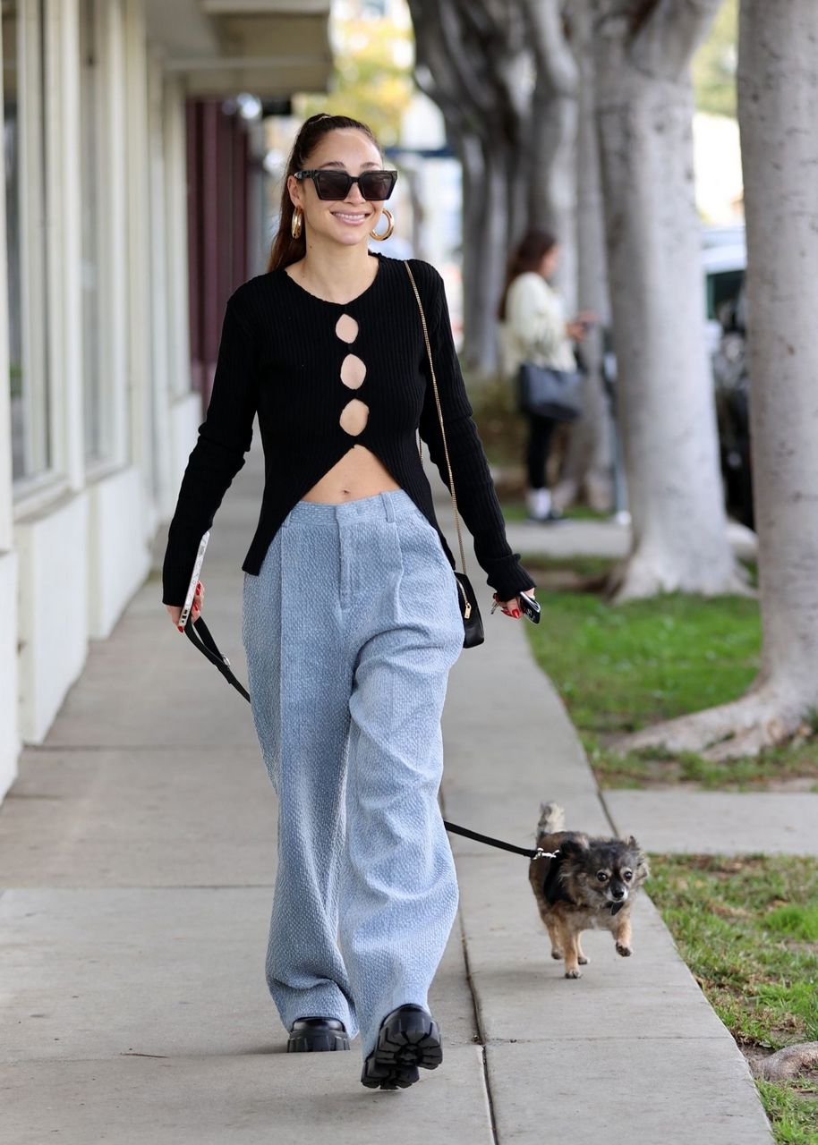 Cara Santana Out With Her Dog Los Angeles
