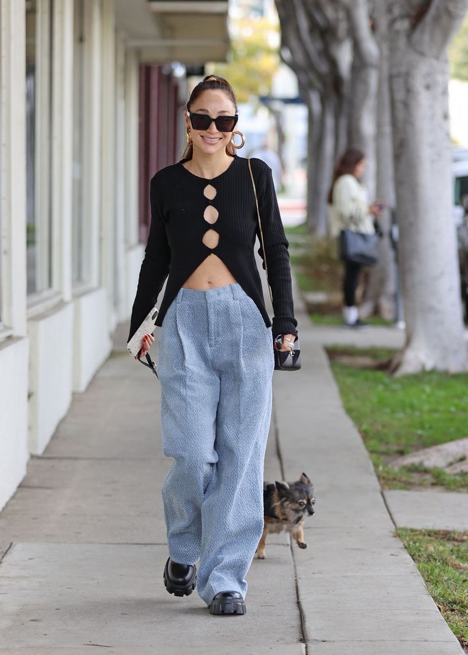 Cara Santana Out With Her Dog Los Angeles