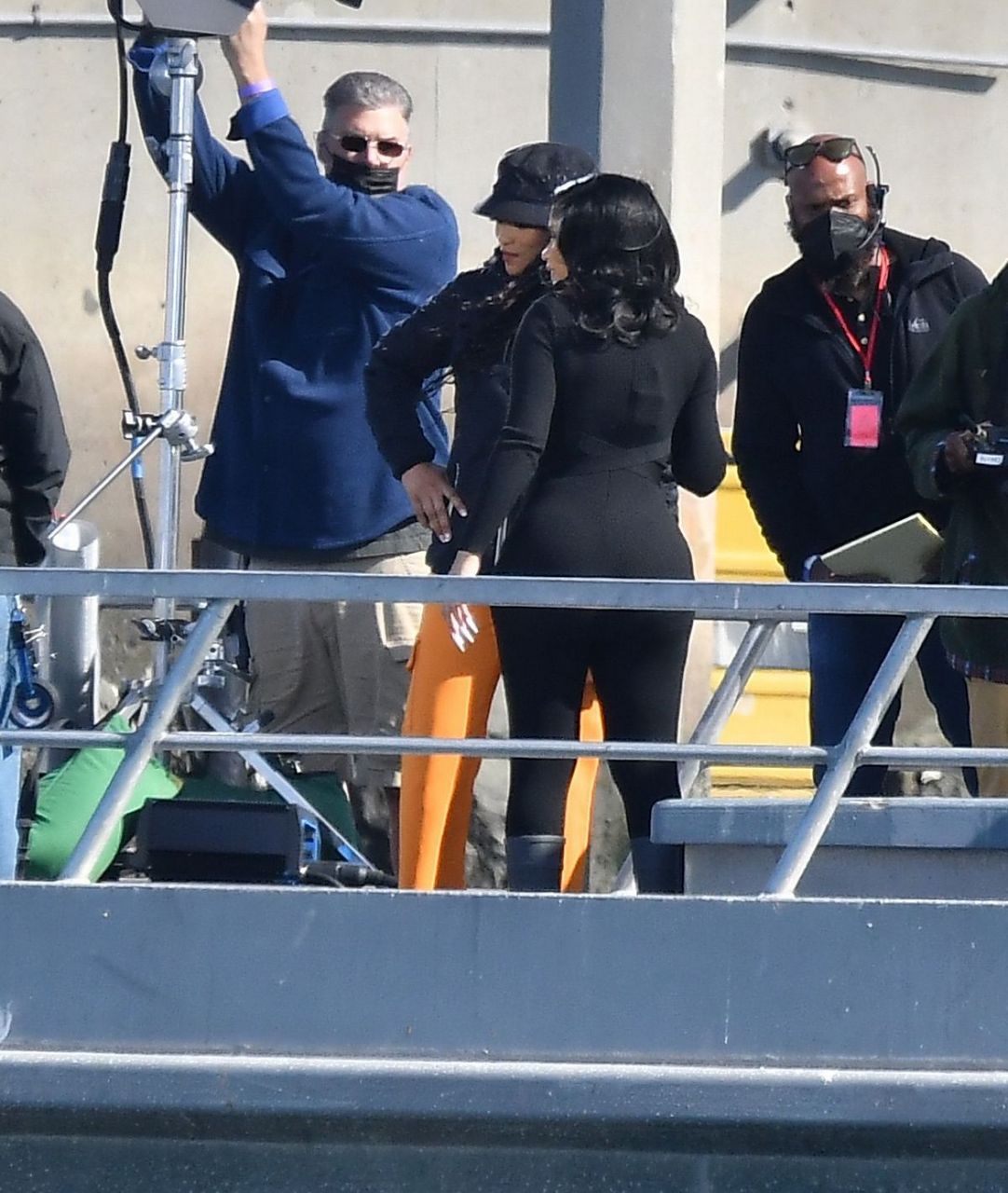 Cardi B On Set Of Music Video On Boat Marina Del Rey