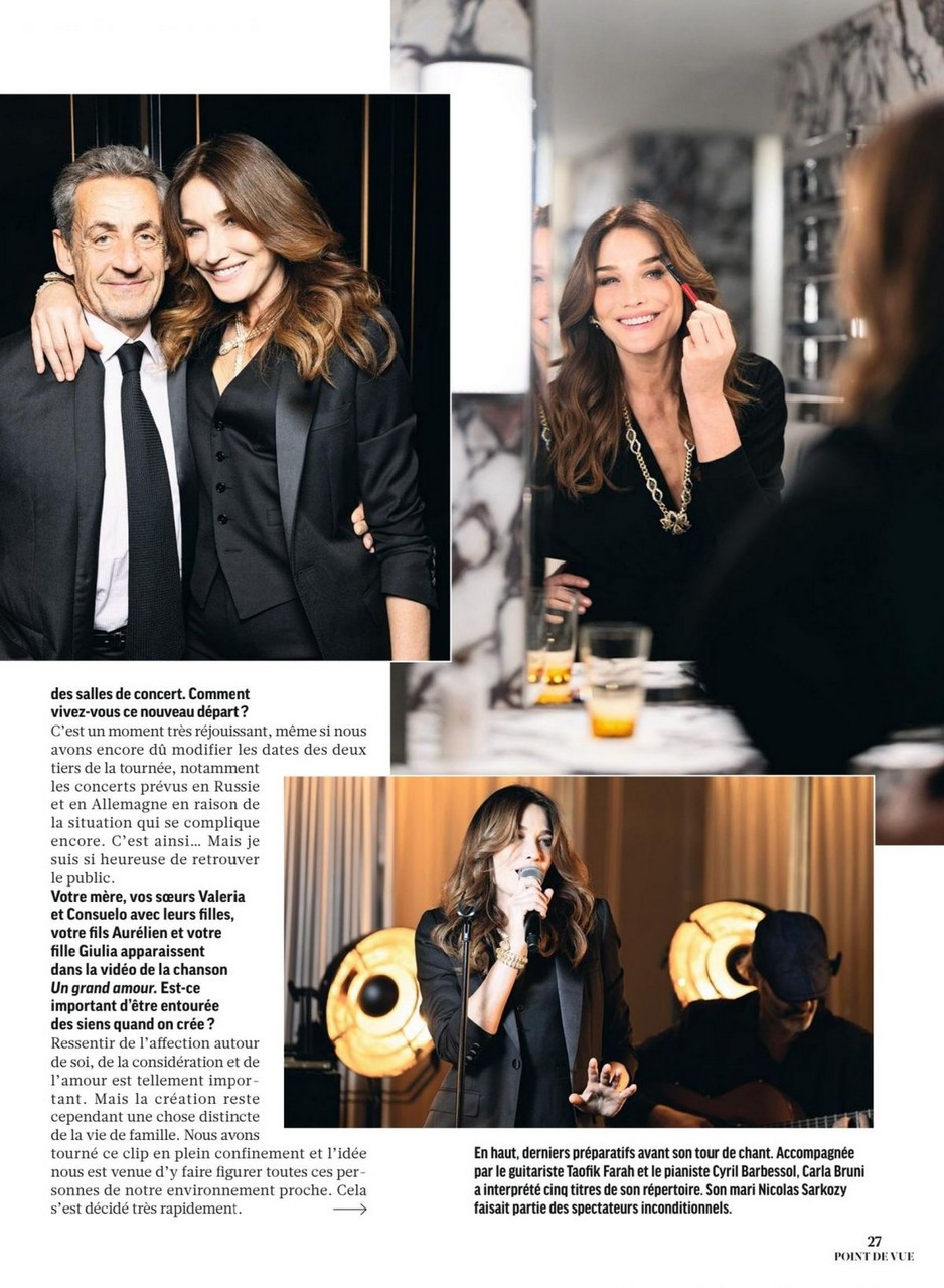 Carla Bruni Point De Vue Magazine December