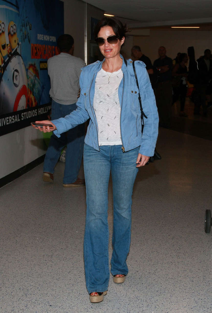 Carla Gugino Jeans Los Angeles International Airport