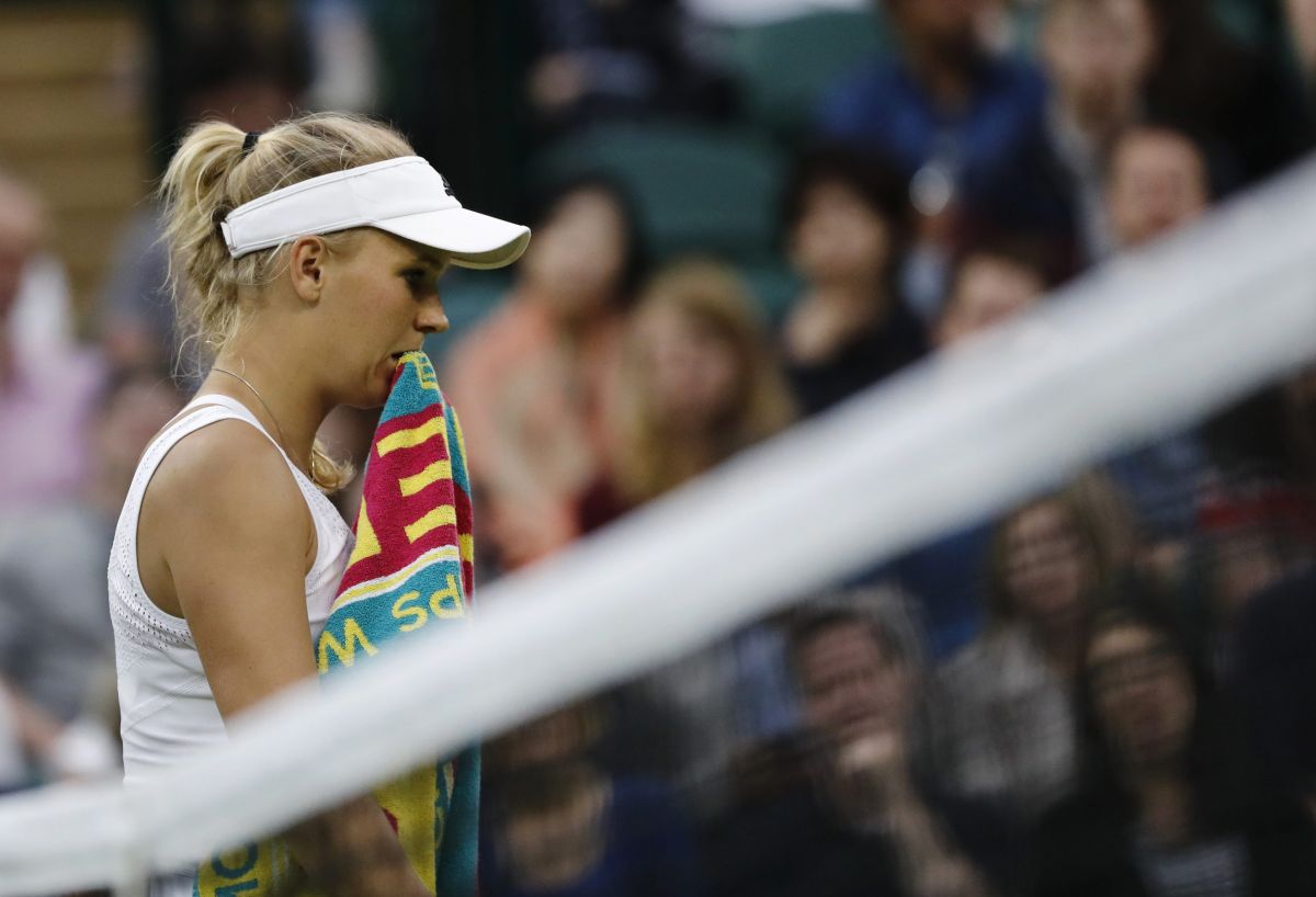 Caroline Wozniacki 1st Round Wimbledon Tennis Championships London