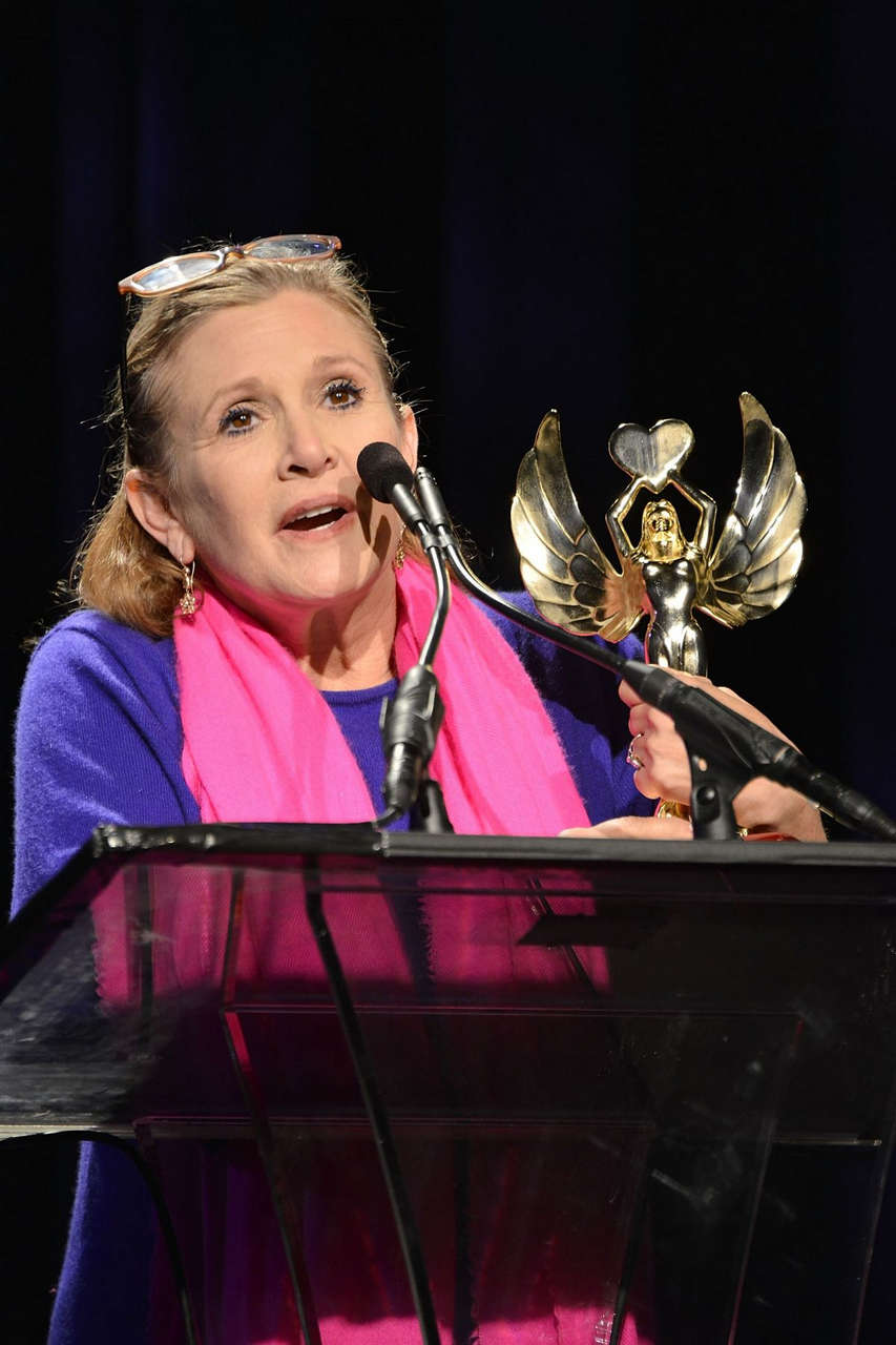 Carrie Fisher Midnight Mission 100th Anniversary Gala Golden Heart Awards