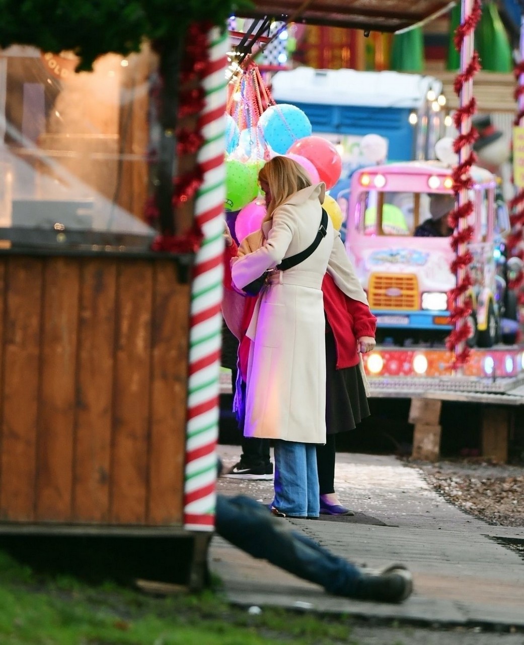 Cat Deeley Arrives Christmas Funfair Hampstead Heath London