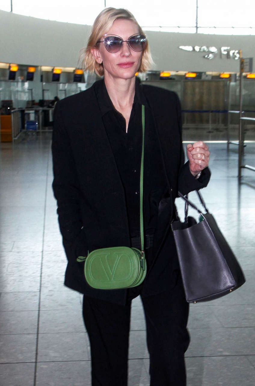 Cate Blanchett Heathrow Airport London