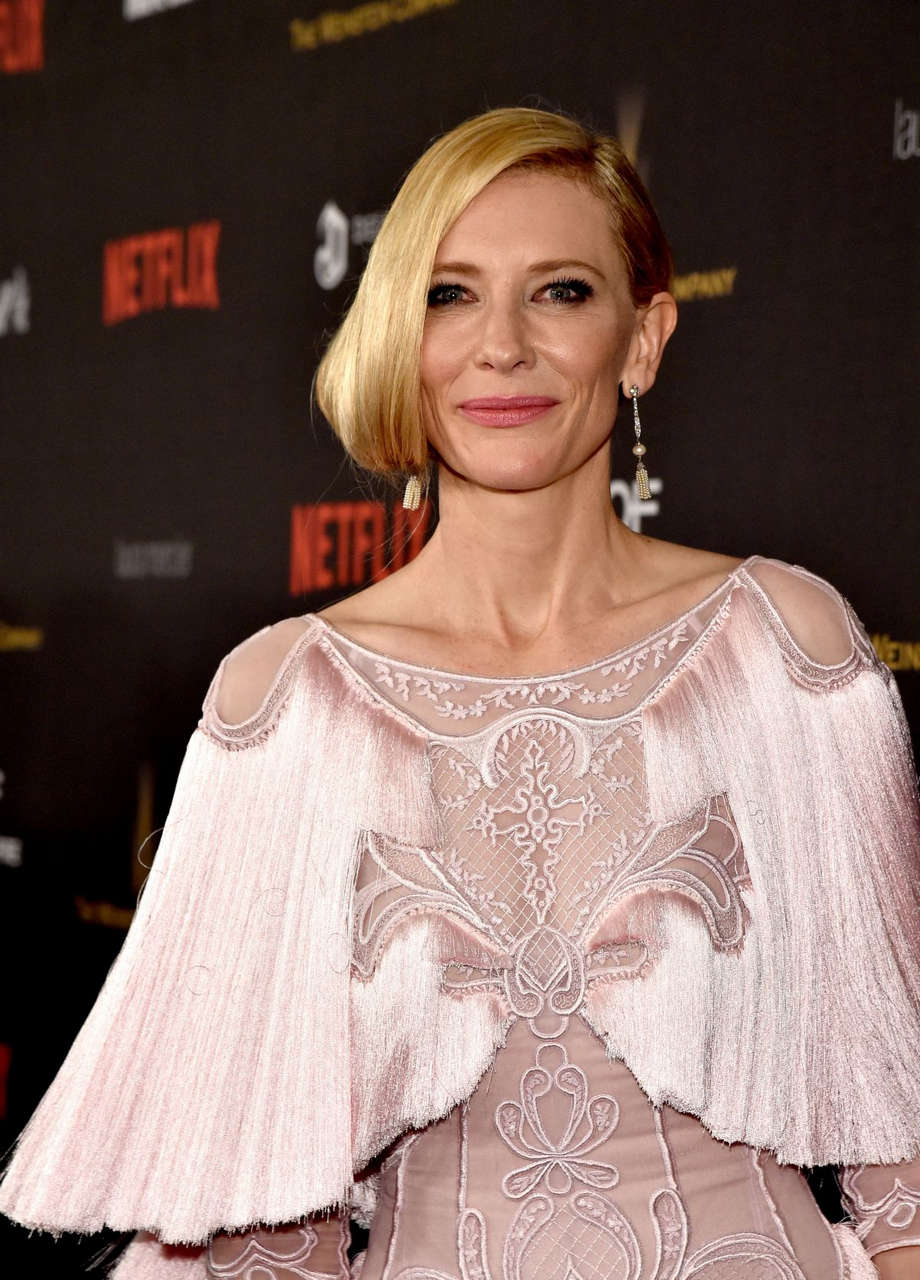 Cate Blanchett Weinstein Company Netflix Golden Globe 2016 Awards After Party Beverly Hills