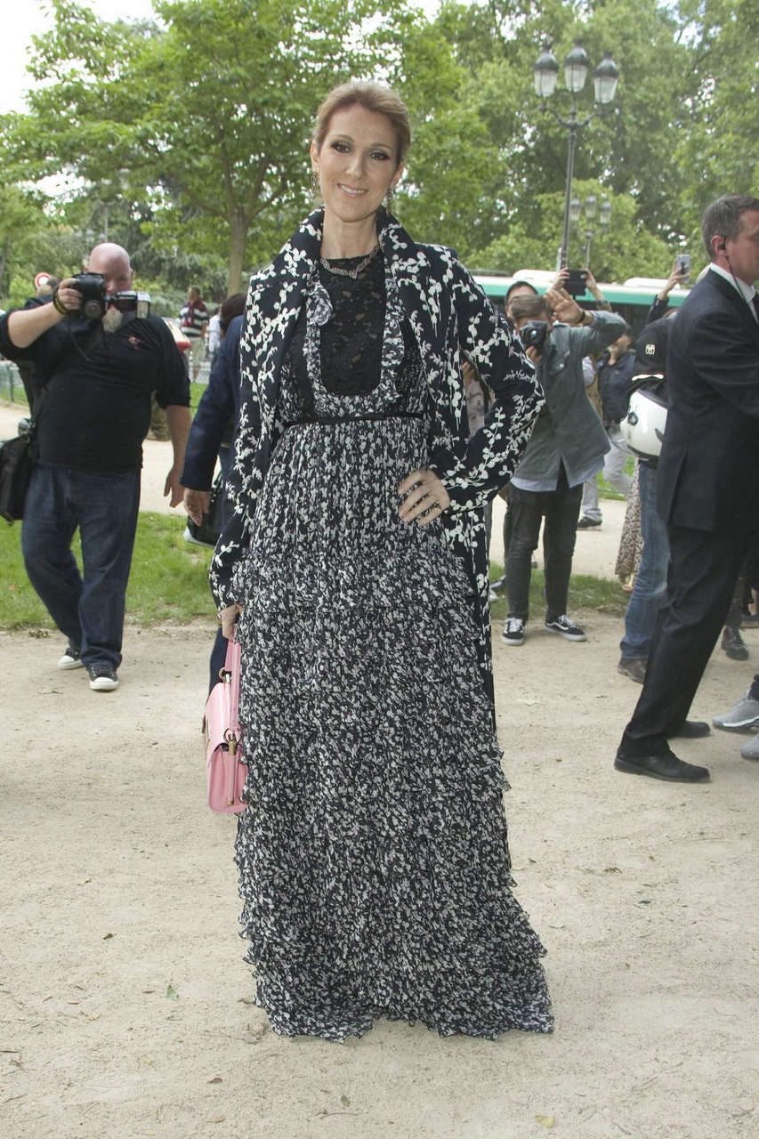 Celine Dion Giambattista Valli Haute Couture Show Paris