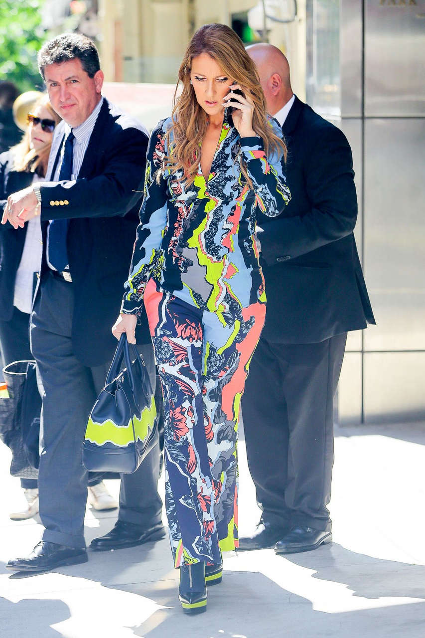 Celine Dion Leaves Her Hotel New York
