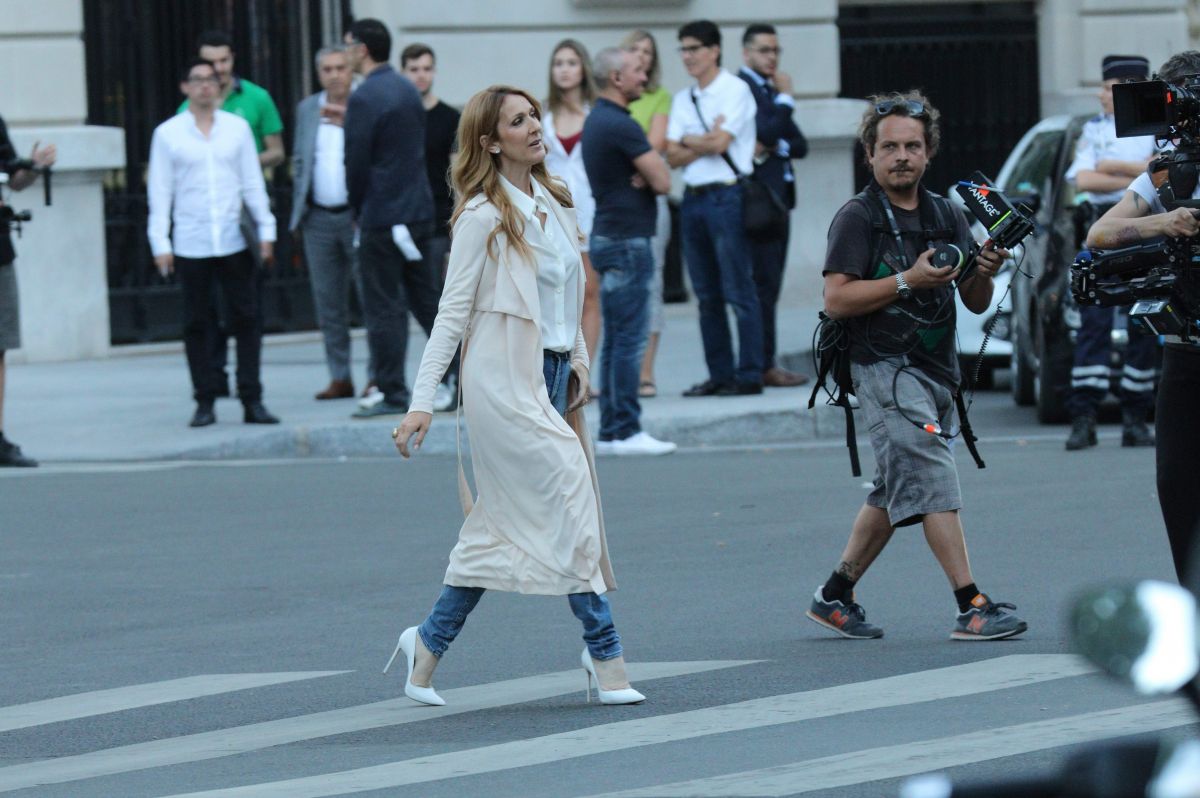 Celine Dion Out Avenue Kleber Paris