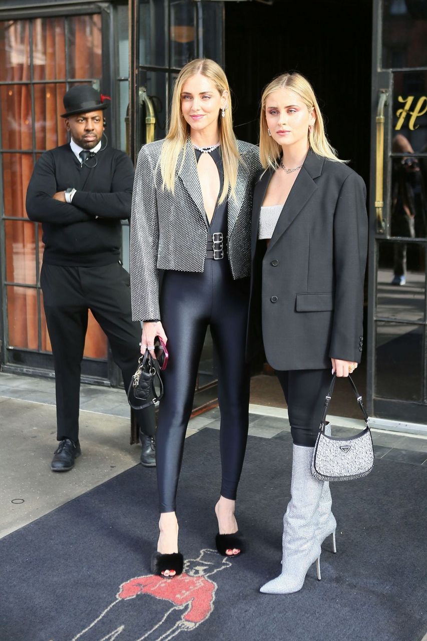 Chaira And Valentina Ferragni Leaves Bowery Hotel New York