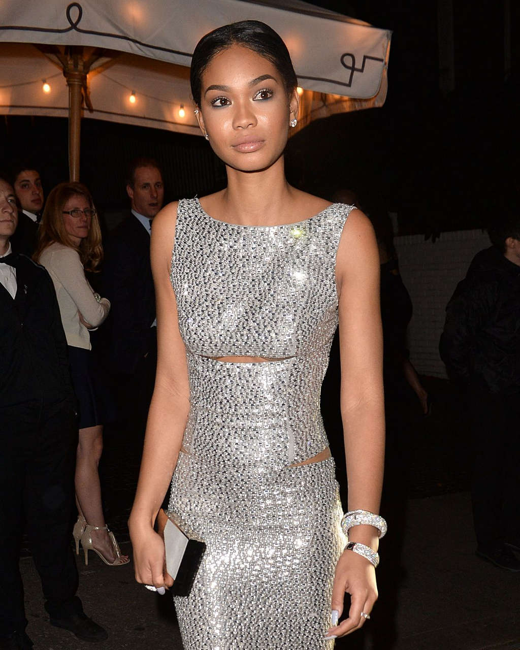 Chanel Iman Ay Wma Golden Globes Party Chateau Marmont Los Angeles