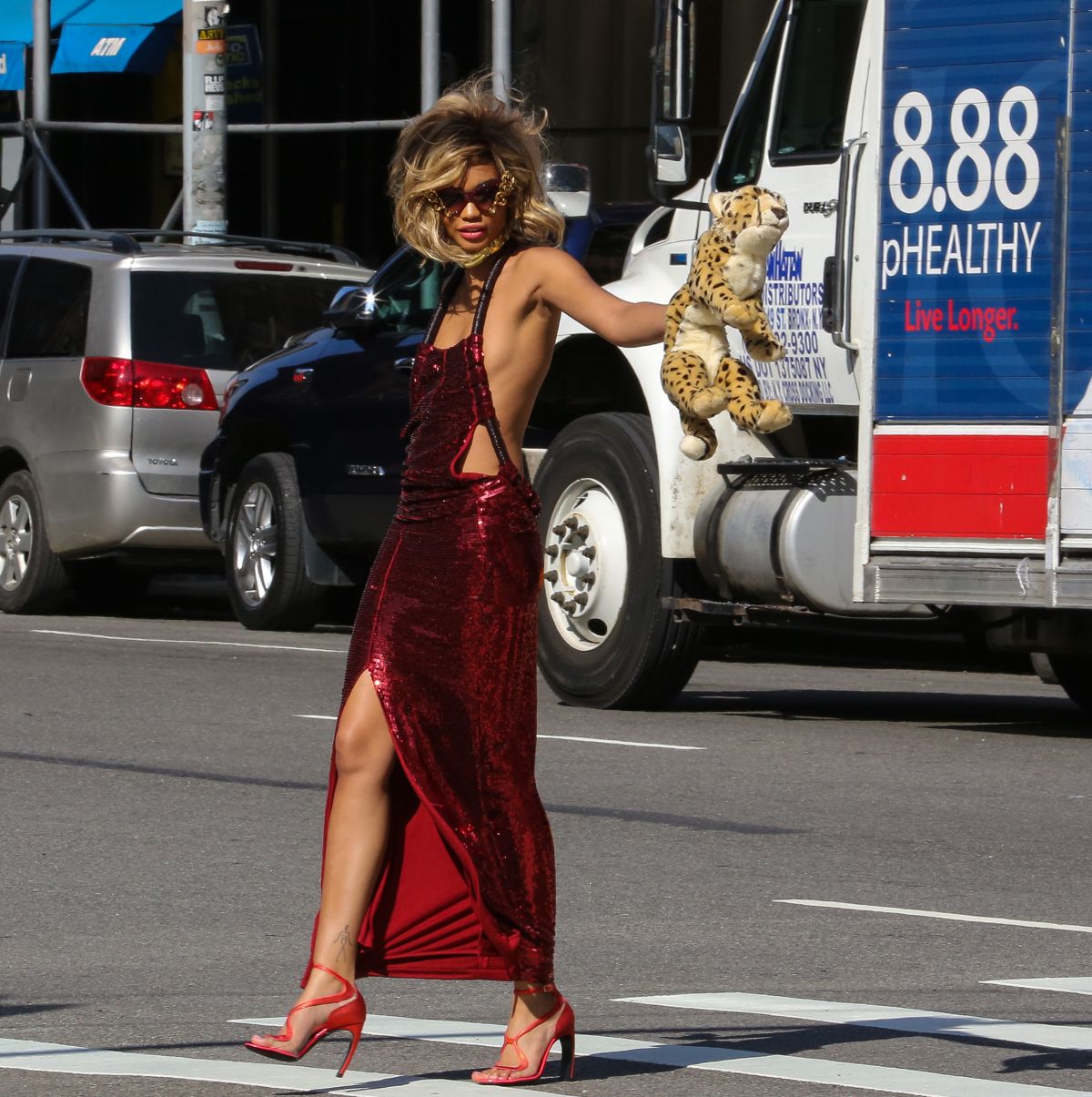 Chanel Iman Photoshoot Street New York