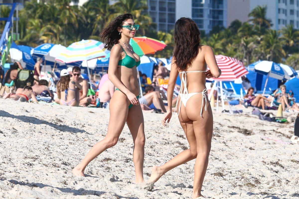 Chantel Jeffries And Cindy Kimberly Bikinis On Beach Miami