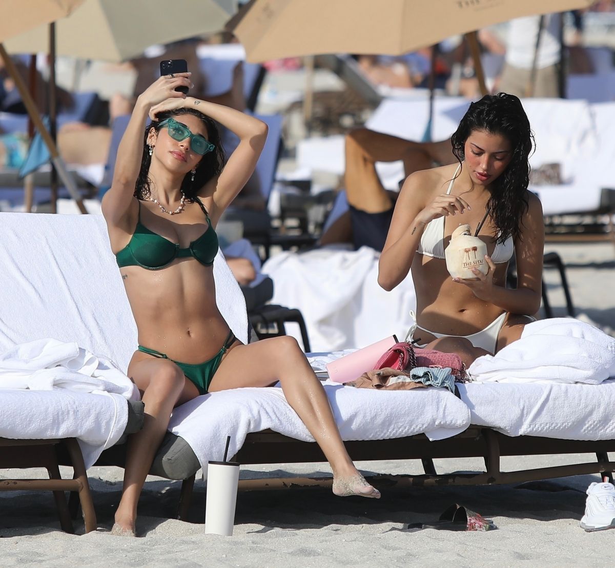 Chantel Jeffries And Cindy Kimberly Bikinis On Beach Miami