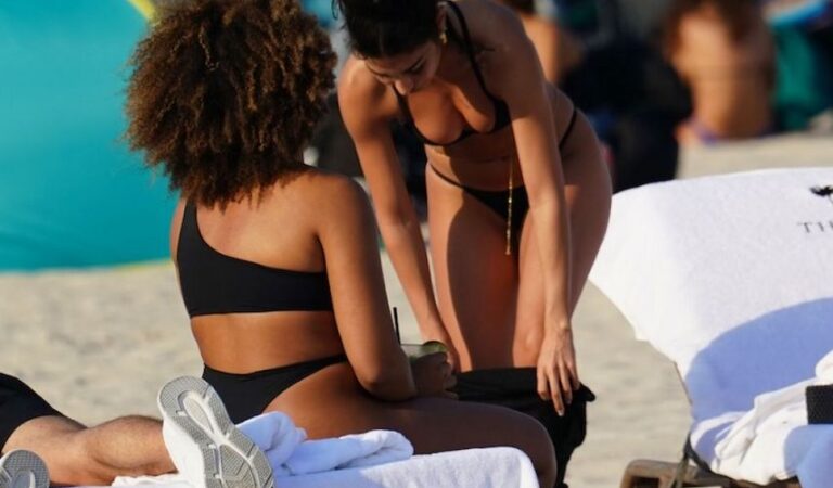 Chantel Jeffries Black Bikini Beach Of Setai Hotel Miami (10 photos)
