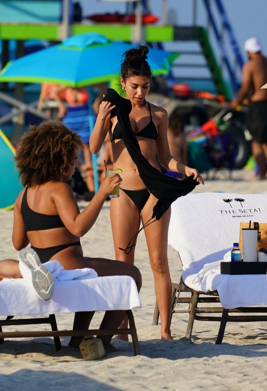 Chantel Jeffries Black Bikini Beach Of Setai Hotel Miami