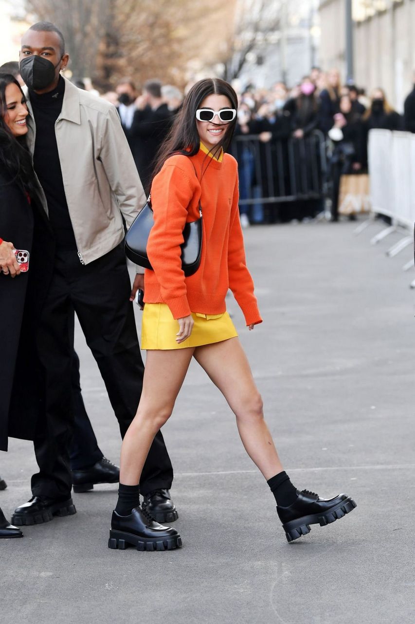 Charli D Amelio Arrives Prada Fashion Show Milan