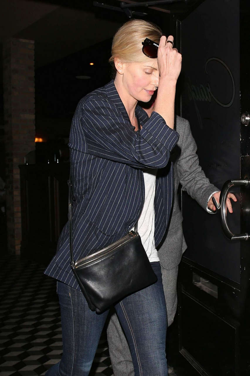 Charlize Theron Arrives Craigs Restaurant West Hollywood