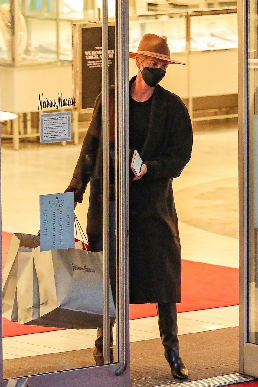 Charlize Theron Shopping Neiman Marcus Beverly Hills