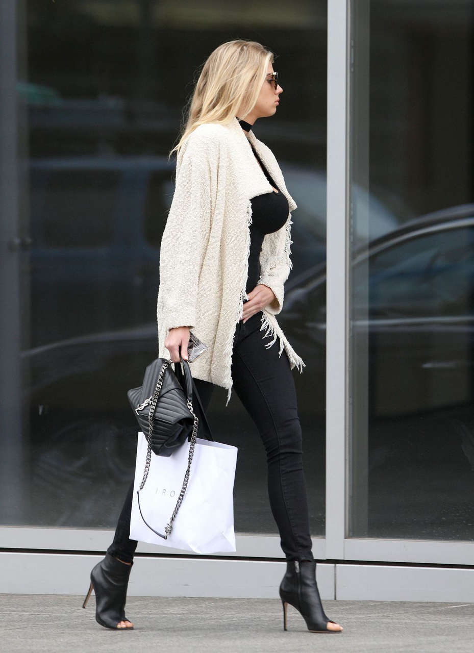 Charlotte Mckinney Out Shopping Beverly Hills