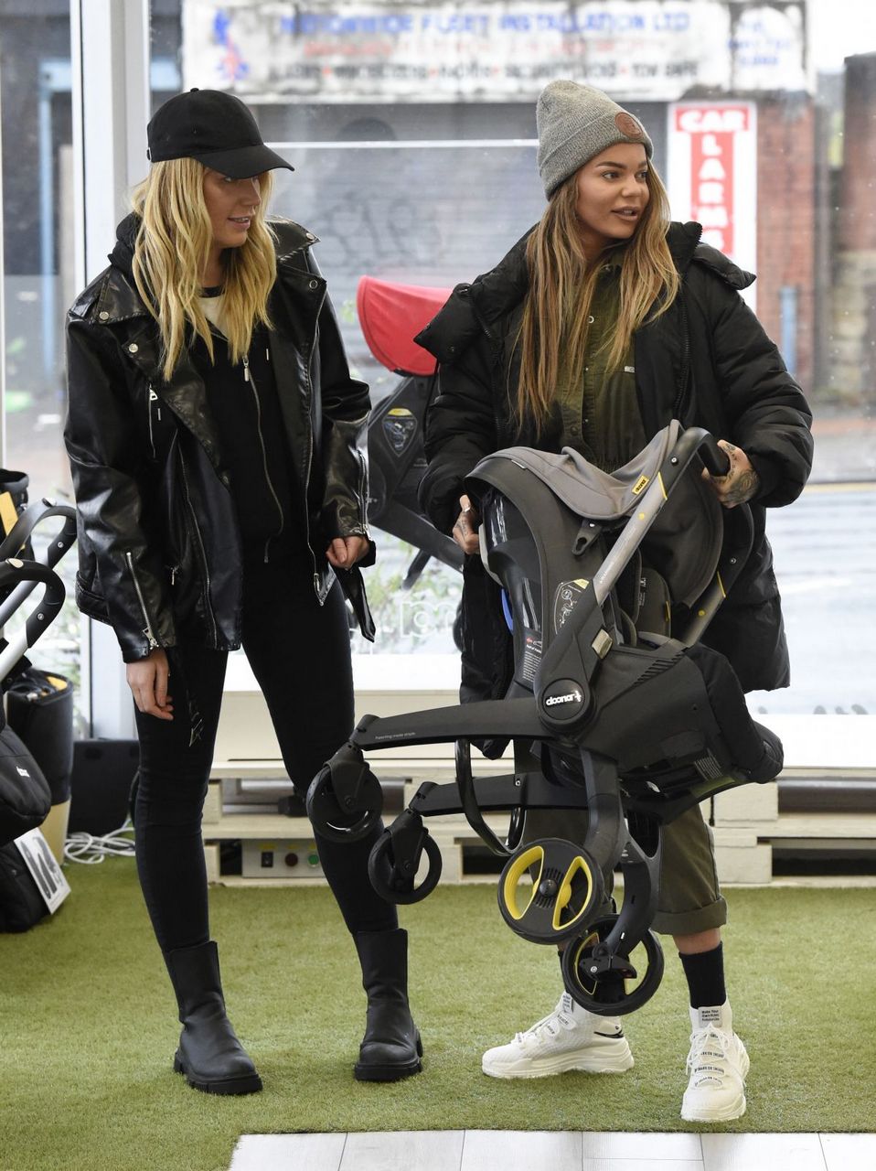 Charlotte Taundry And Sarah Hutchinson Out Shopping Manchester