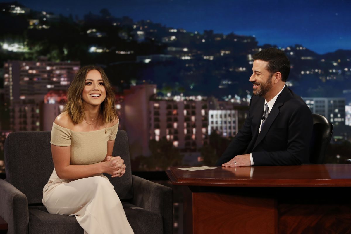 Chloe Bennet Set Of Jimmy Kimmel Live Los Angeles