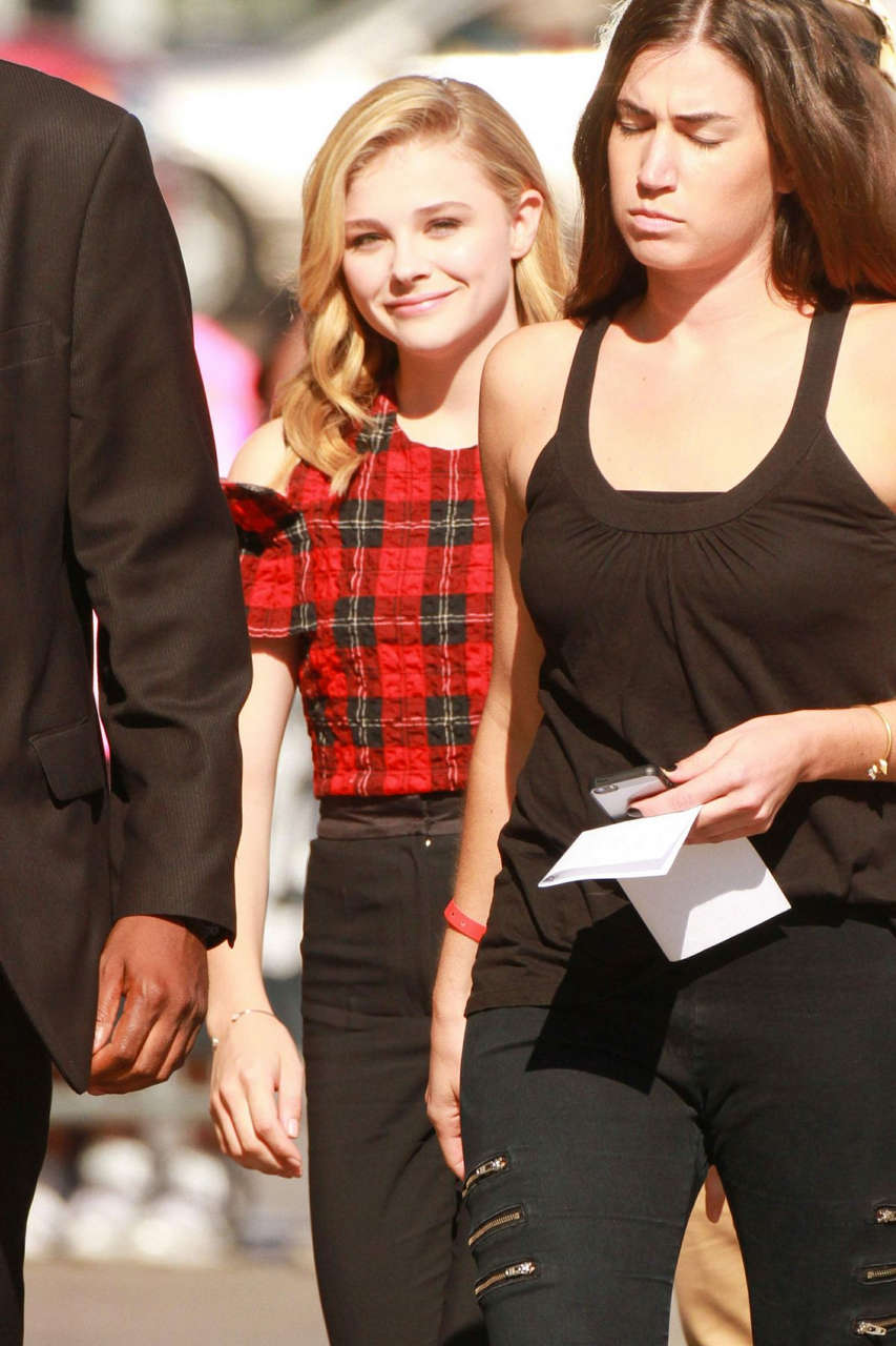 Chloe Moretz Arrives Jimmy Kimmel Live Hollywood
