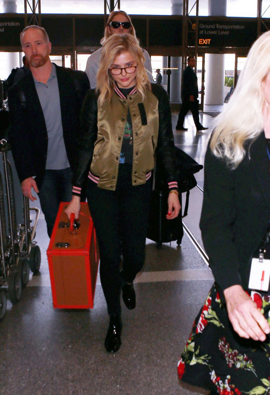 Chloe Moretz Arrives Lax Airport Los Angeles