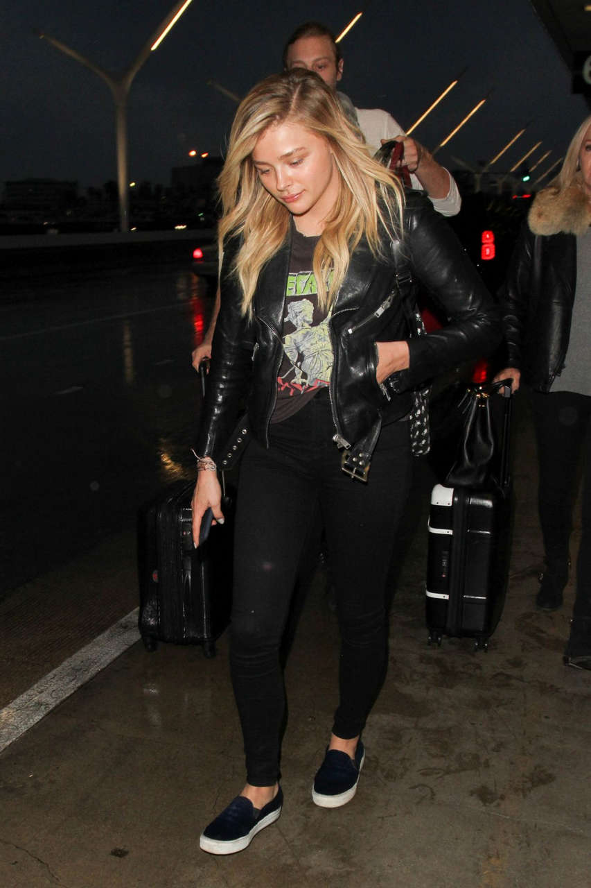 Chloe Moretz Arrives Lax Airport Los Angeles