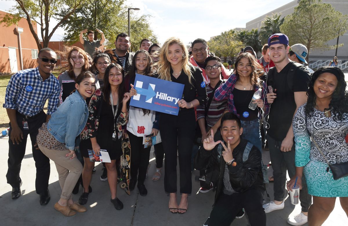 Chloe Moretz Campaigns For Hillary Clinton Las Vegas
