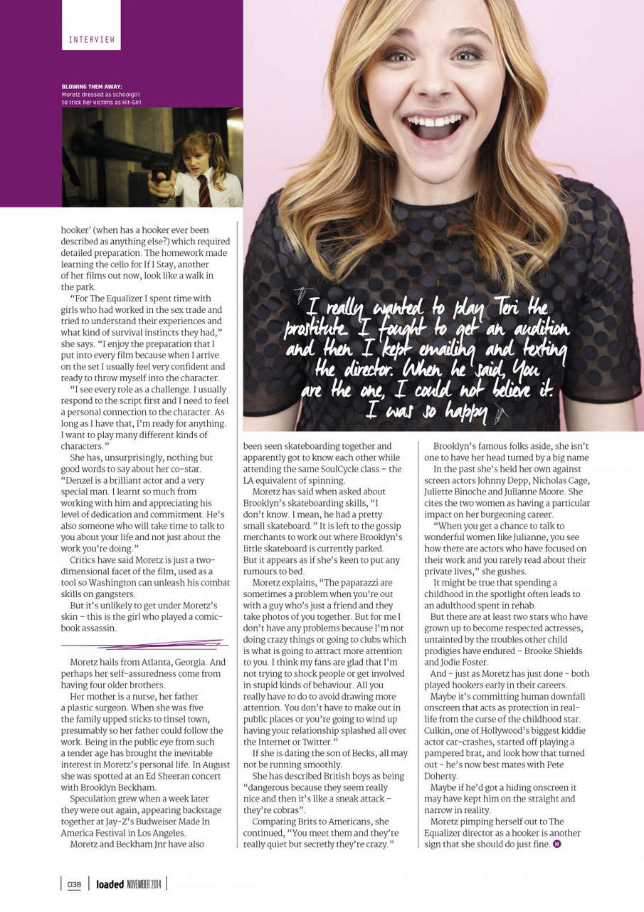 Chloe Moretz Loaded Magazine November 2014 Issue