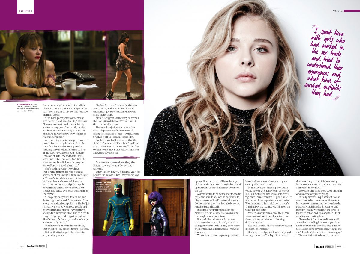Chloe Moretz Loaded Magazine November 2014 Issue