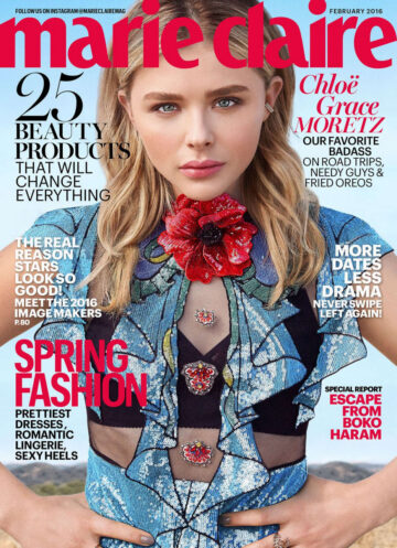 Chloe Moretz Marie Claire Magazine February 2016 Issue